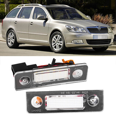 Passt für Skoda Octavia II 1Z5 Combi Bj. ab 02.2009- Led Kennzeichenbeleuchtung