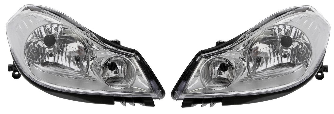 Paire de phares avant de haute qualité électrique pour Renault Thalia II chrome