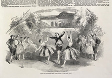 Ballet Scene from Vauxhall Gardens The New Ballet Illustrated London News c1852