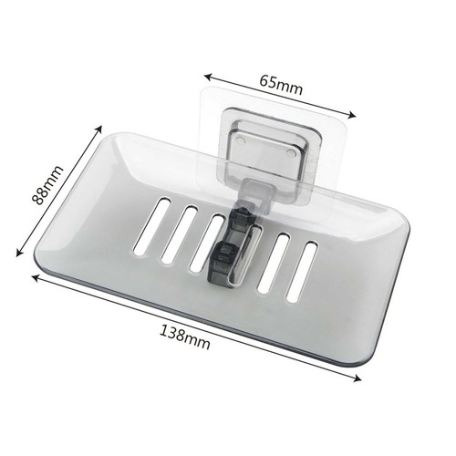 Bathroom Waterfall Tray Holder Soaps Plate Suction Case Containers Dish Storage - Picture 4 of 15