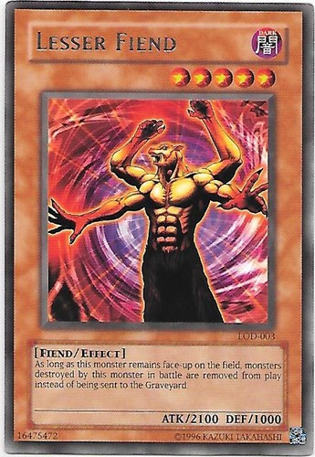 Yu-Gi-Oh! Lesser Fiend Legacy of Darkness LOD-003 Unlimited Rare