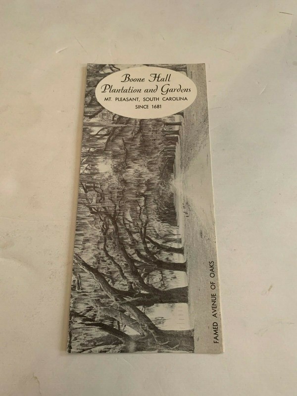 1960's Boone Hall Plantation and Gardens MT Pleasant South Carolina Brochure