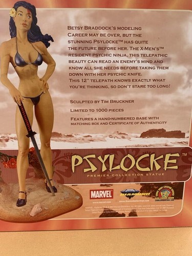 MARVEL - Psylocke Swimsuit Edition Premier Collection Polystone Statue Diamond - Foto 4 di 6