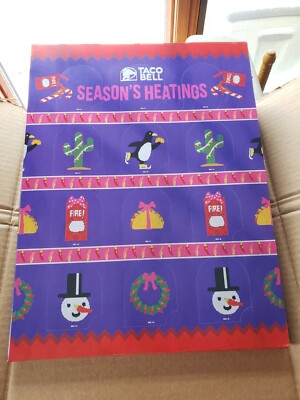 Taco Bell Seasons Heatings Holiday Calendar CANADA Exclusive LE 555 Diablo sauce