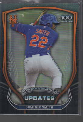 DOMINIC SMITH 2015 BOWMAN CHROME SCOUTS TOP100 UPDATE CARD #BSU-DS