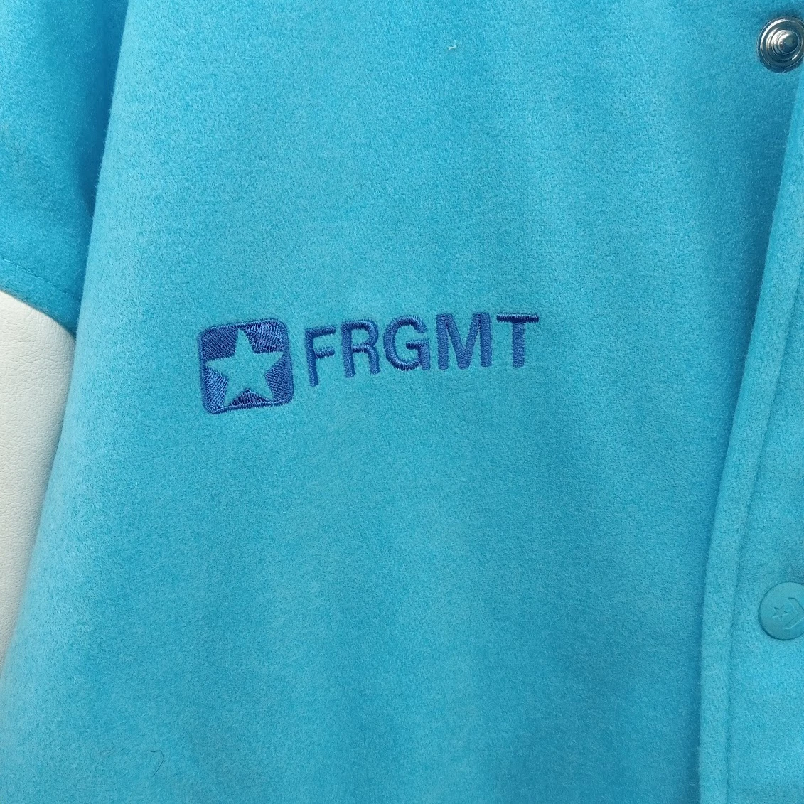 Converse X FRGMT Jacket Mens XL Blue Varsity Fragment Aquarius Hiroshi Fujiwara - product detail image 2