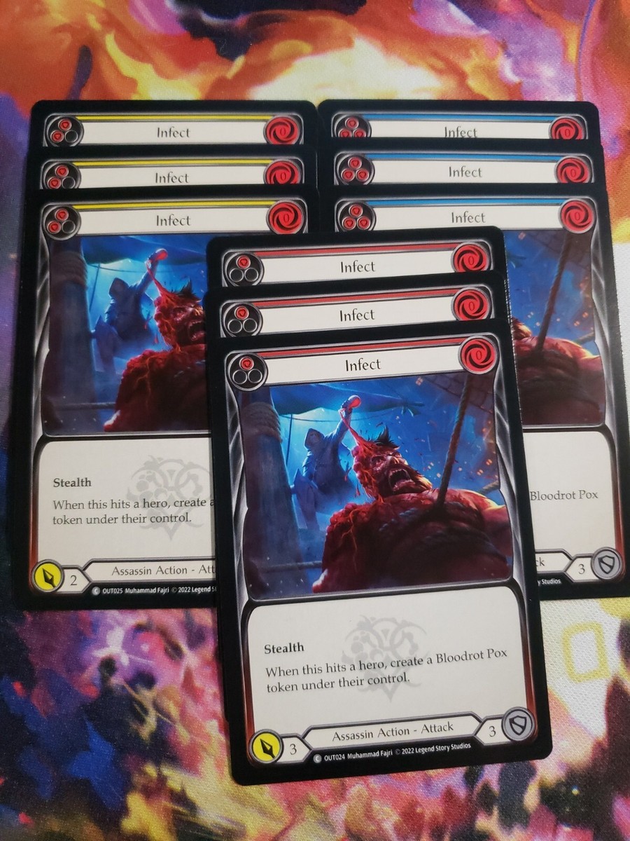 9 Card Playset Infect Red/Yellow/Blue Outsiders Flesh and Blood | eBay