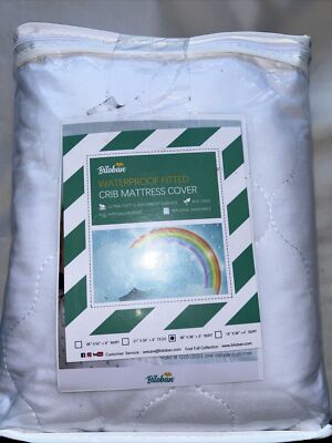 New Crib Mattress Cover, Waterproof Fitted Biloban, Crib Bedding, 36''x36''