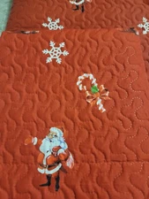 Jessy Home Quilt Set King Santa Christmas Bedspread Coverlet 2 King Shams 
