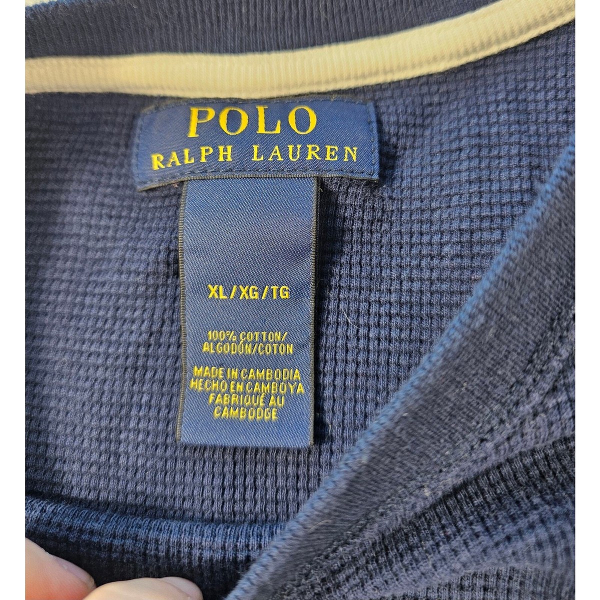 Polo ralph lauren size XL mens short sleeve waffle knit lounge