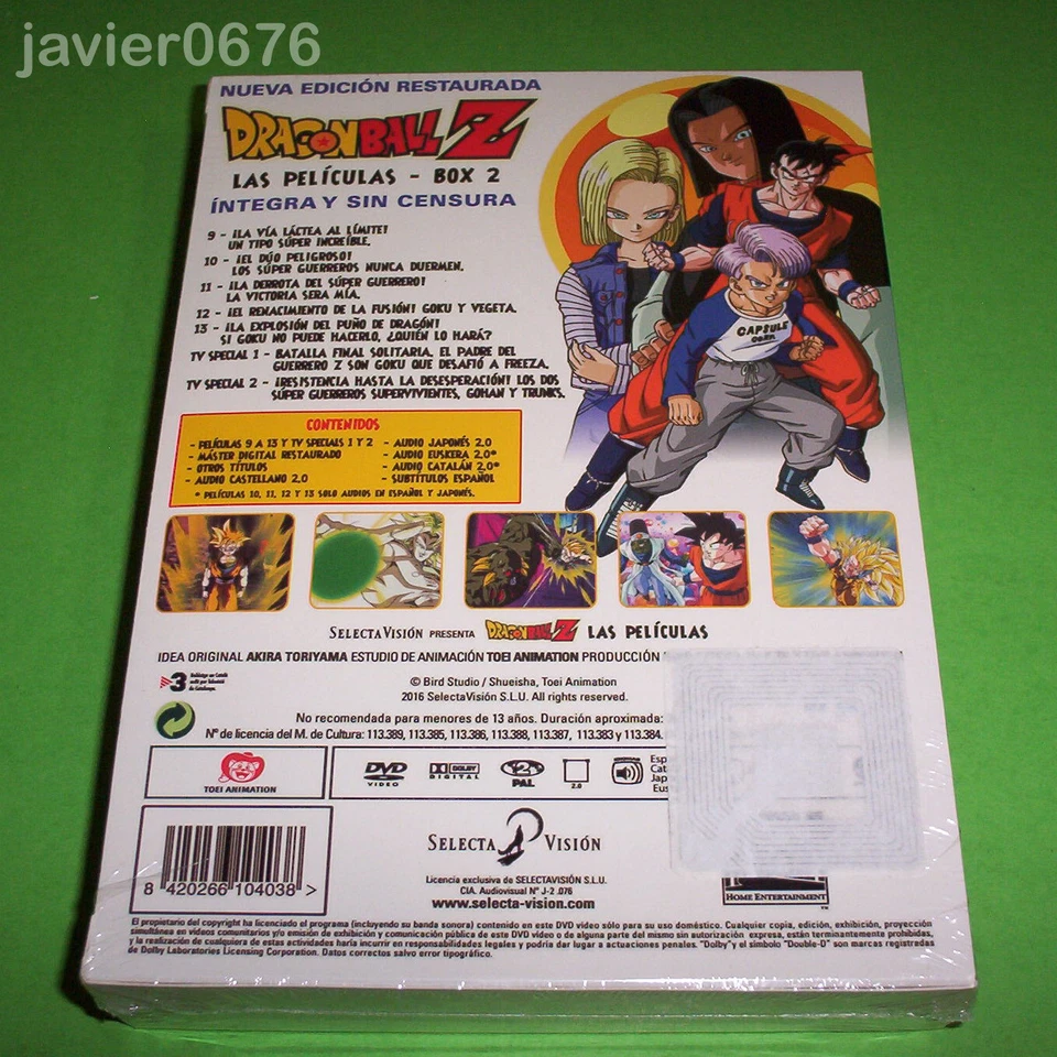 DRAGON BALL Z LAS PELICULAS EN DVD BOX 2 - PACK NUEVO Y PRECINTADO - Imagen 2 de 4