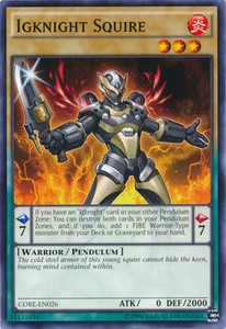 Igknight Squire - CORE-EN026 - Common - Unlimited Edition x3 - Near Mint