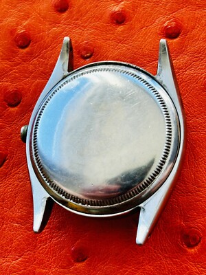 RARE 1953s VINTAGE ROLEX 6299 EXPLORER STEEL BREVET CASE + BACK