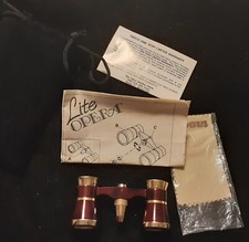 Vintage Tasco Infocus #89560 Lite Opera Binoculars , 3 x 25, Maroon & Gold