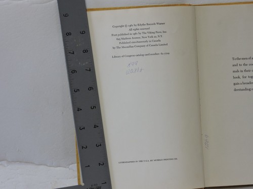 The Tigers of Como Zoo Edythe Records Warner -1961 First Edition-First Printing - Picture 5 of 5