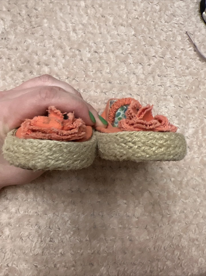 mothercare baby girls Infant orange shoes size 5 - Image 4 of 4