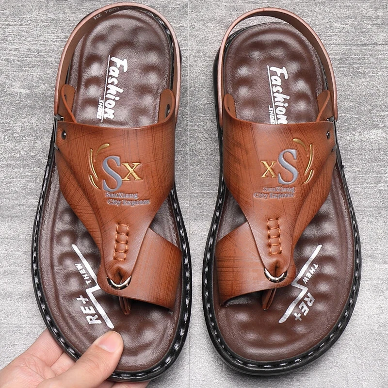Men Summer Slippers Casual Shoes Sandals Flip Flop Flats Outdoor Beach Footwear