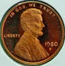 1980 S Lincoln Penny One-Cent Proof US Mint Coin 1c from Proof Set