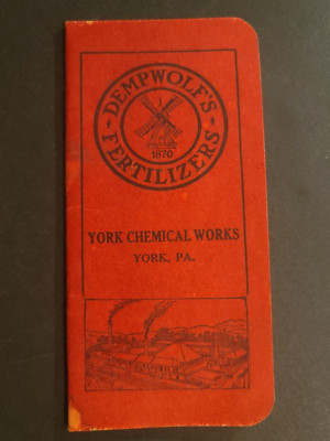 Dempwolf's Fertilizers 1943 Wartime Pocket Notebook York PA Glenn Wenzel Imler