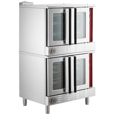Double Deck Standard Depth Full Size Natural Gas Convection Oven with Legs