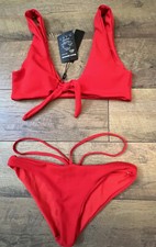 Women s red 2 piece swimsuit size M