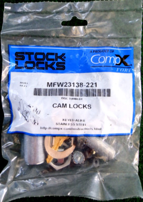 TWO STOCK LOCKS MFW23138-221  Cam Lock  Comp X Keyed Alike