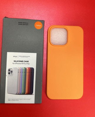 elago iPhone 14 Pro Max Hülle Stoßfest Klar Orange Grip Schutzhülle