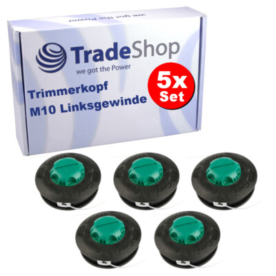 5x Trimmerkopf Fadenspule M10x1,25mm links für Powermat Erman Fuxtec Motorsense