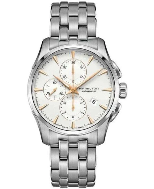 New Hamilton Jazzmaster Auto Chrono Silver Dial Men s Watch