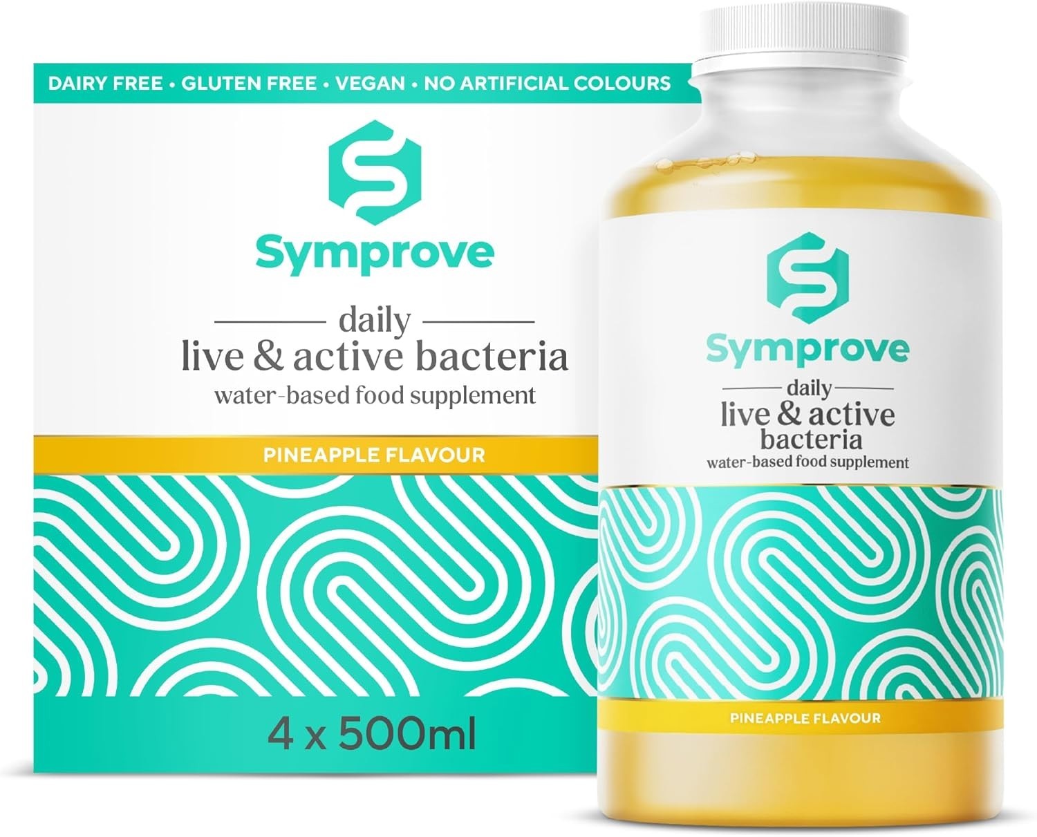 Symprove Water Based Daily Active Bacteria Pineapple 4X500ml