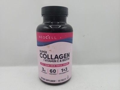 NeoCell Super Collagen Tablets, w/ Vitamin C, Biotin, Skin Hair Nails Exp 6/26