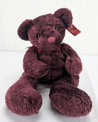 Russ Bears from the Past Serenade Dark Red Teddy Plush 16'' Stuffed Animal 7115