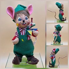 Scarce Vintage Annalee Mobilitee 2003 Christmas Workshop Paint Mouse Dolls