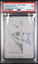 2020 Panini  Rookie Pass Brandon Aiyuk #16 RK. SG. FD. PS Black PP 1/1 PSA 7