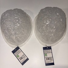 2x Horror Brain Jelly Molds Mould Halloween clear Prop Party Novelty Zombie