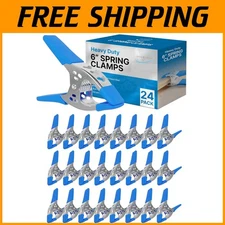 Reliable 6" Nickel-Plated Steel Clamps - 24 Pack