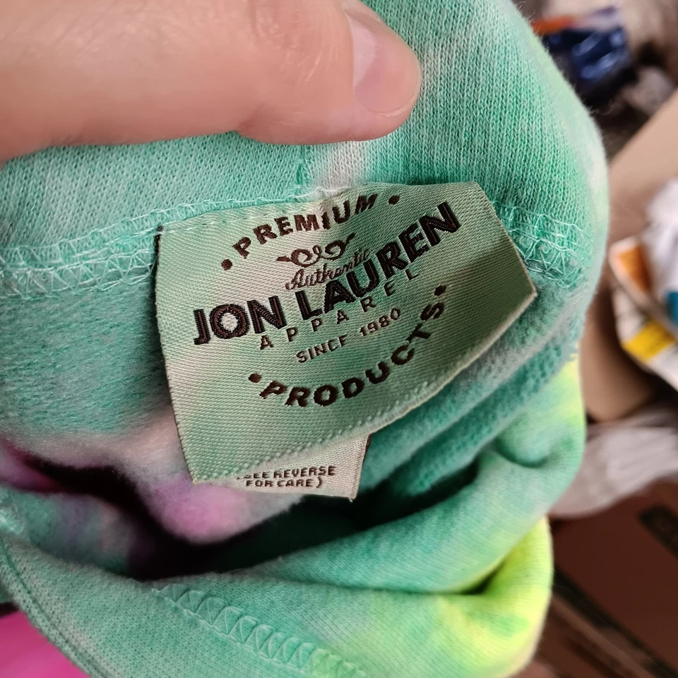 Толстовка с капюшоном пуловер Jon Lauren Tie Dye Swirl цветной размер средний 80-е 90-е - Изображение 4 из 4