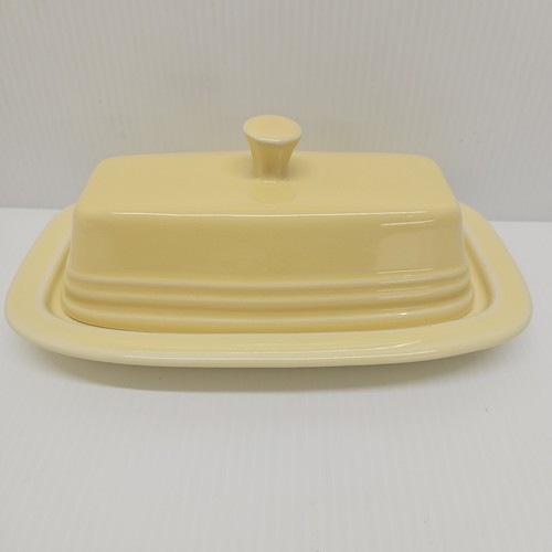 Homer Laughlin Fiesta Fiestaware Yellow Covered Butter Dish With Lid