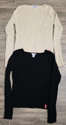 2 Strickpullover Pullover Schwarz  Beige Flash Lights 36/38