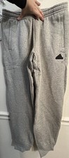 Adidas Men's Large Fleece Pants Grey Heather Multi-Sport