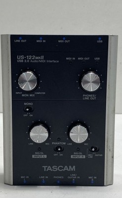 Tascam US-122MKII USB 2.0 Audio/MIDI Interface For Parts and Repair Untested