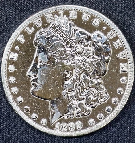 1899-O Morgan Silver Dollar $1 New Orleans AU Details Polished Cleaned Coin