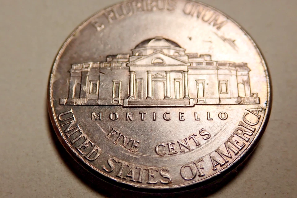 2016 P Jefferson nickel ERROR STRUCK THROUGH RING - Image 3 of 4