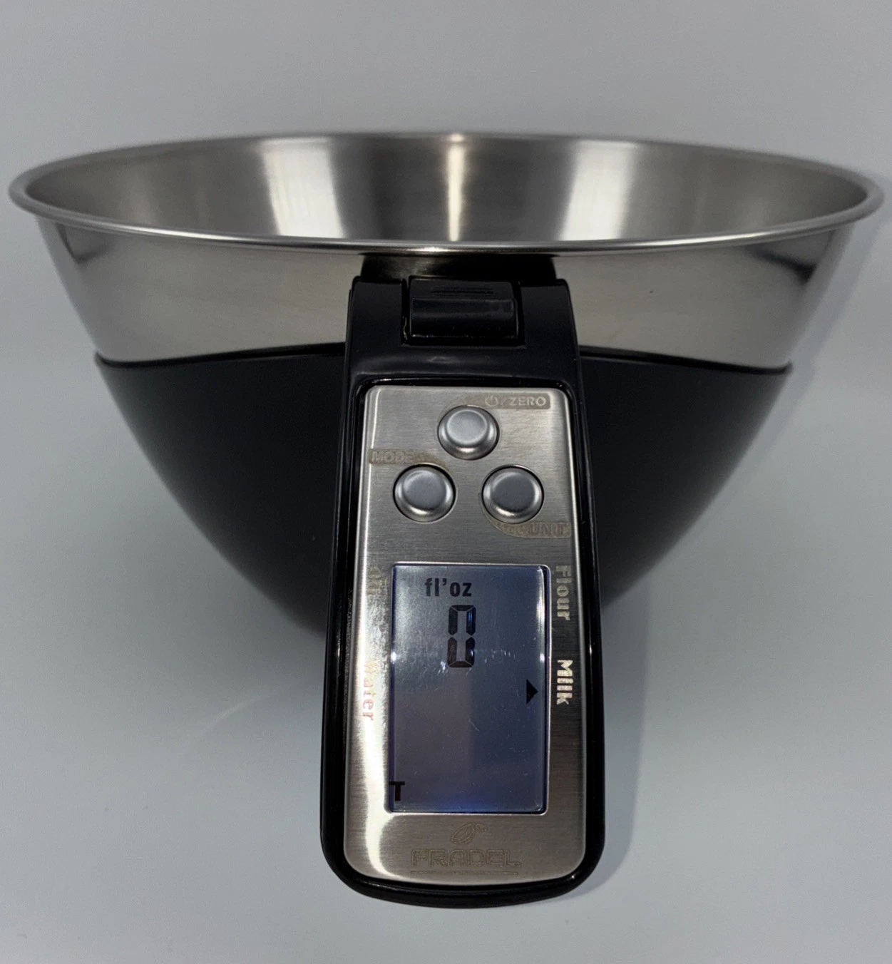 Fradel Digital Kitchen Food Scale with Removable Bowl and Measuring Cup