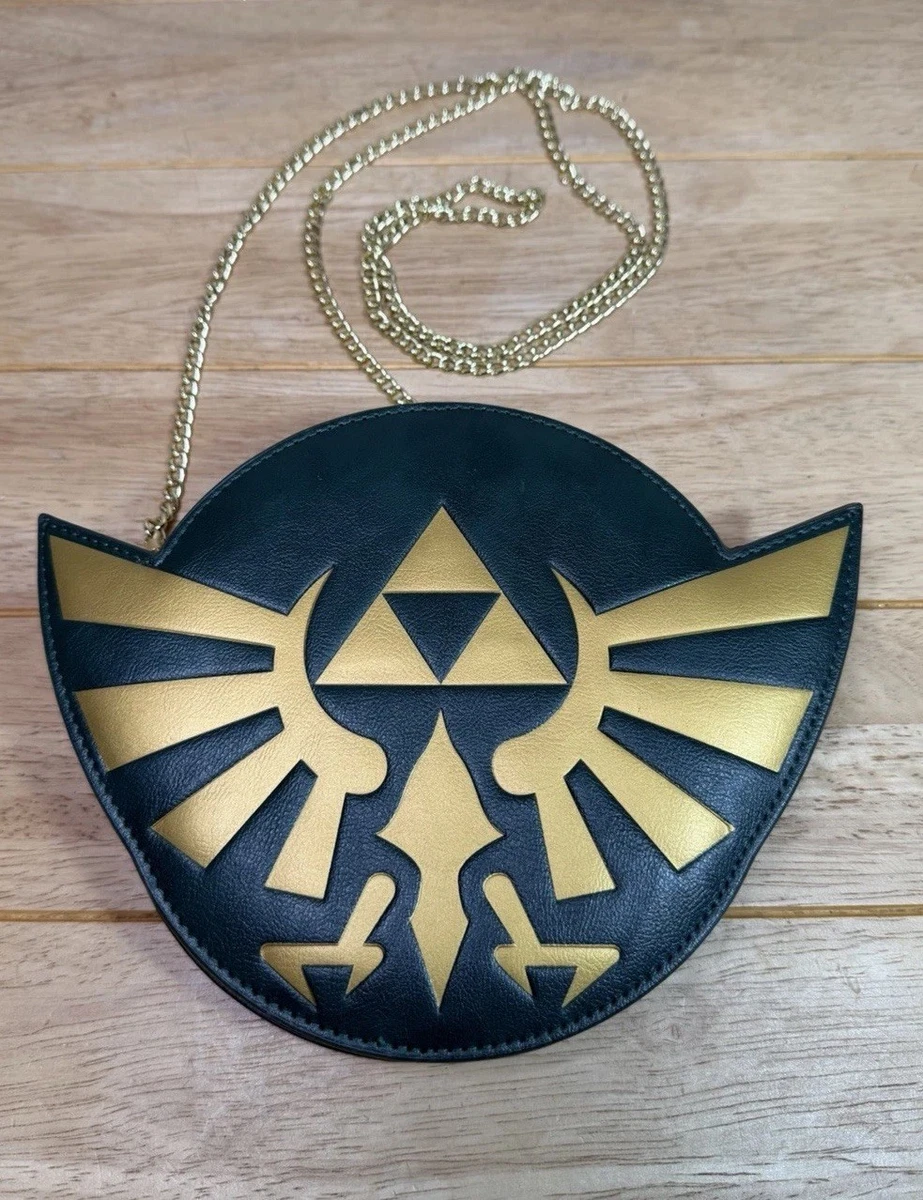 Portafoglio A Marsupio The Legend Of Zelda - Tri-Force Dorato - Colore Nero
