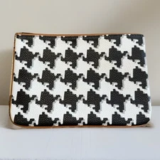 Thirty One Rubie Mini In Classic Houndstooth Pebble Black White Tan NEW
