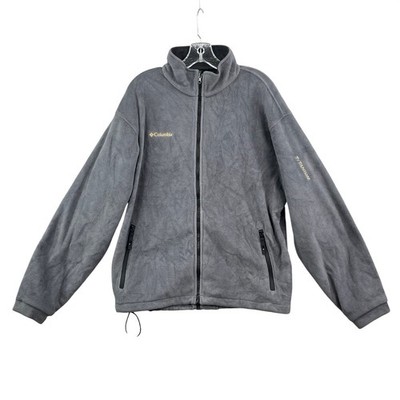 Columbia Fleece Jacket Mens Large Grey Titanium Interchange Full Zip Dorpcore