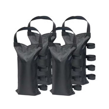 US Weight Canopy Sand Bags Set of 4, Fillable to 100lbs Each, Black No Sand 