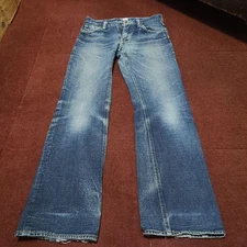 SAMURAI JEANS Lee Model W31 Leather Patch Zipper Fly Chain Stitch