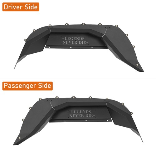 Hooke Road Legend Black Rear Inner Fender Liners Fit 20-25 Jeep Gladiator JT - Picture 8 of 15